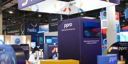 custom exhibits for ppro at money 20/20 in Las Vegas