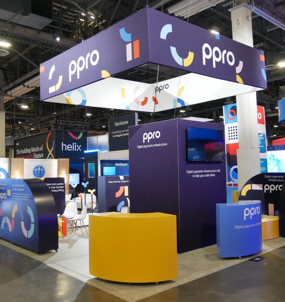 custom exhibits for ppro at money 20/20 in Las Vegas